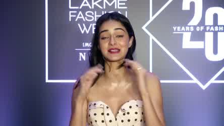 Ananya Panday looks Uncomfortable in a polka dot outfit