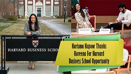 Karisma Thanks Kareena For Harvard Business School Opportunity
