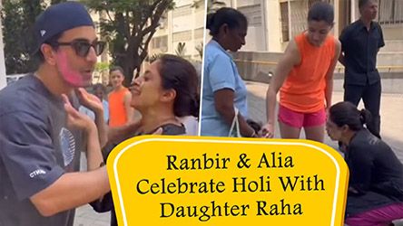 Ranbir And Alia Celebrate Holi With Daughter Raha