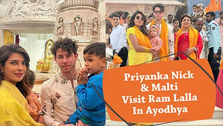 Priyanka Chopra Nick Jonas And Malti Visit Ram Lalla In Ayodhya