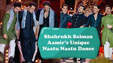 Shahrukh Salman And Aamirs Unique Naatu Naatu Dance