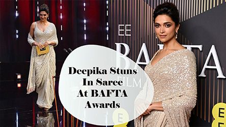 Deepika Padukone Stuns In Saree At BAFTA Awards